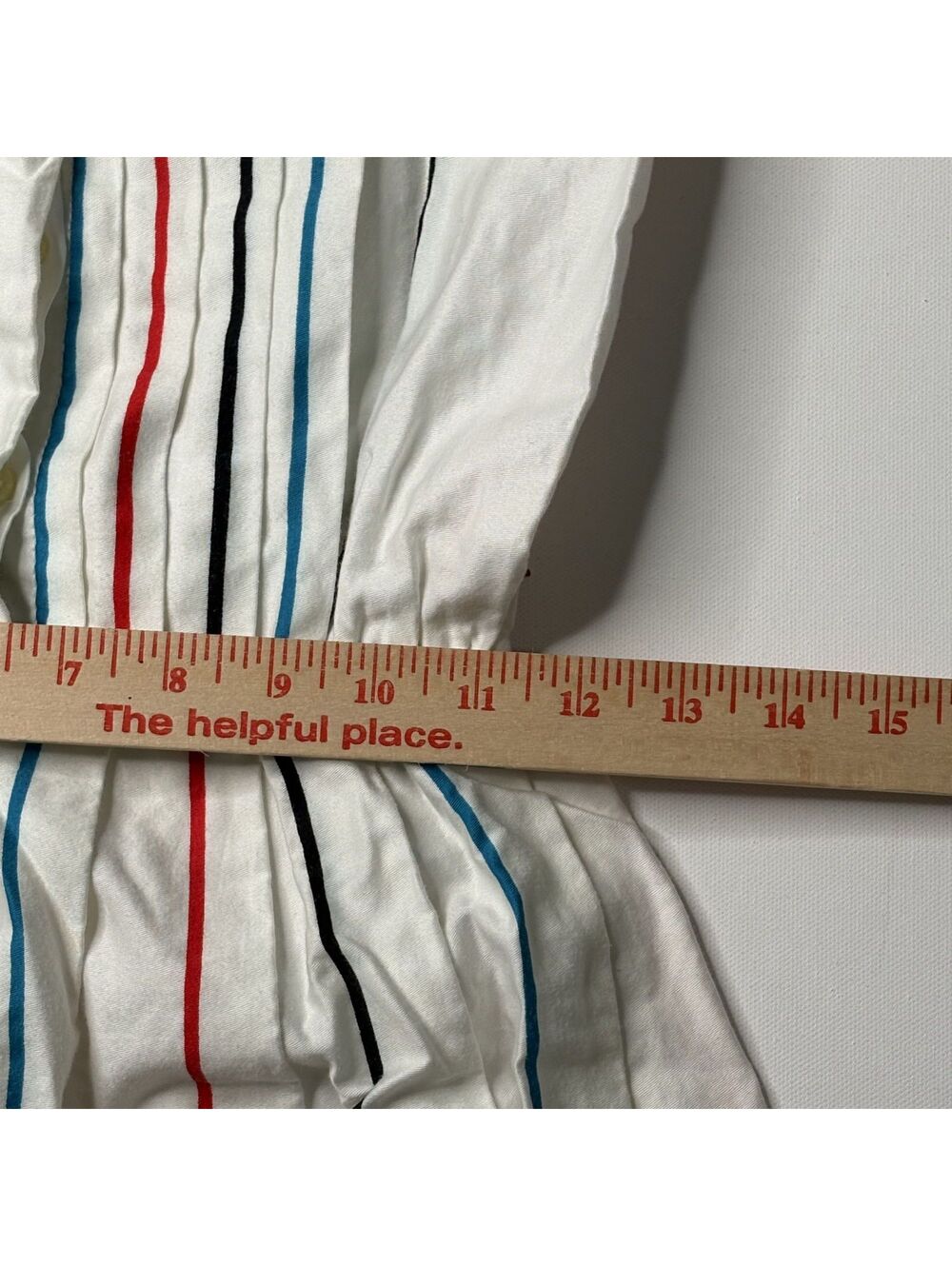 Vintage Ronnie Heller Striped Prairie Cottagecore Dress - Picture 7 of 9
